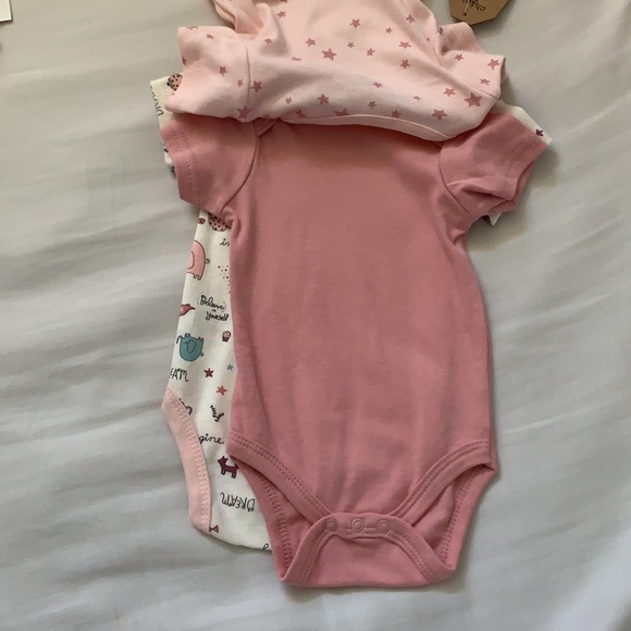 3 PK. BABY GIRL ONESIES - Picture 2 of 3